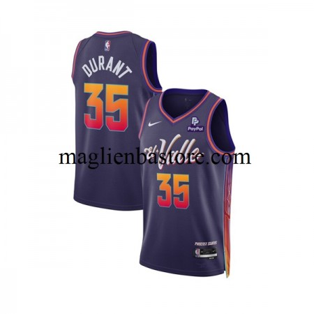 Maglia NBA Phoenix Suns Kevin Durant 35 Nike 2023-2024 City Edition Viola Swingman - Uomo